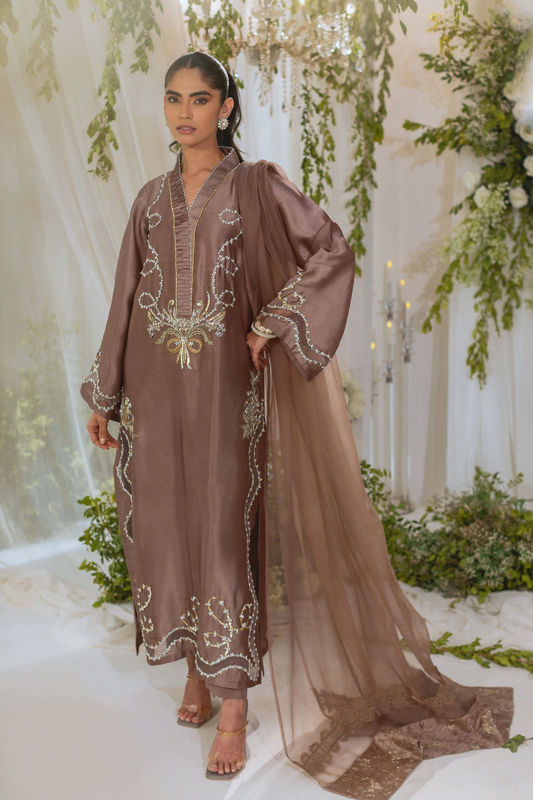 Picture of Amalina Taupe (Shirt and Pants)