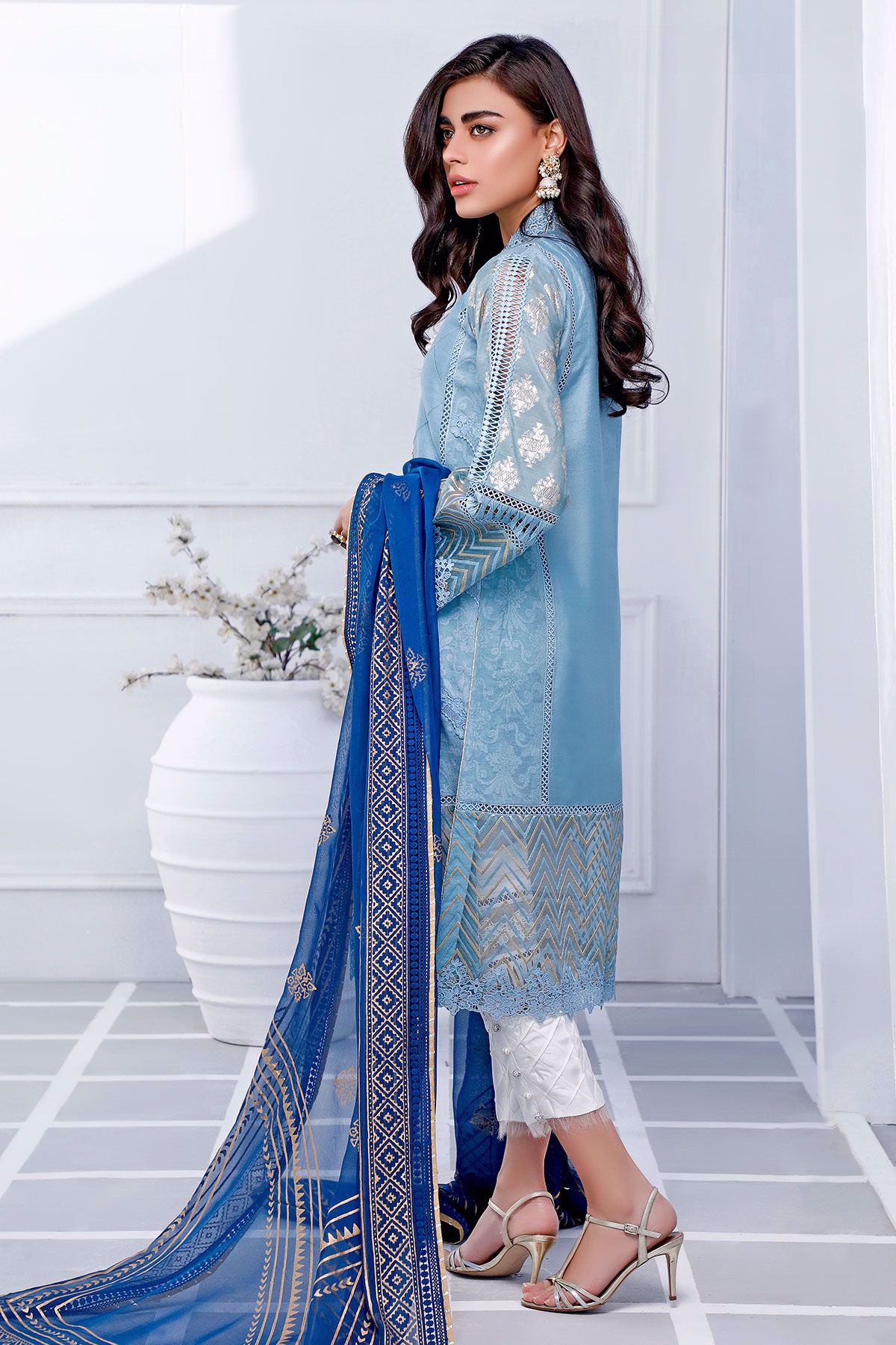 Annus Abrar - Women's clothing Designer. Lapis blue