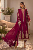 Picture of Visaal Cranberry - Shirt and Dupatta