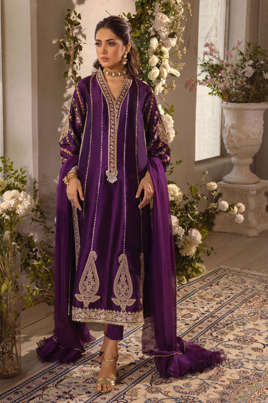 Picture of Visaal aubergine - shirt and dupatta