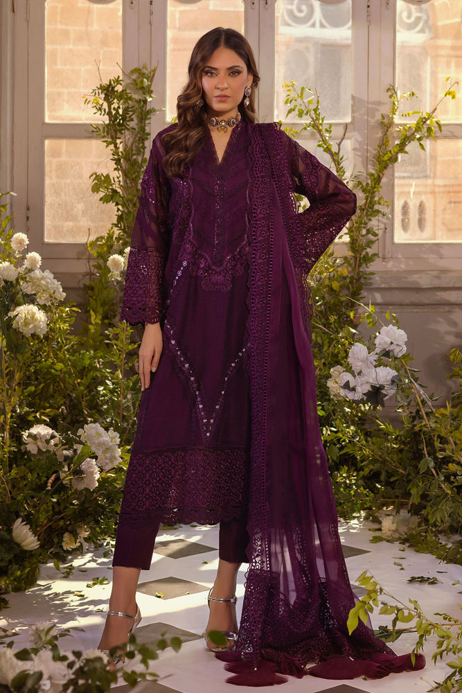 Mishka Deep Aubergine - shirt and Pants | Annus Abrar - Women's