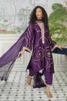 Picture of Izali Aubergine - Shirt, Pants And Dupatta