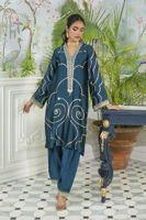 Picture of Izali Deep Teal- Shirt, Pants And Dupatta