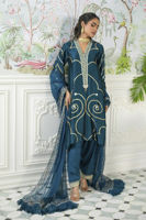 Picture of Izali Deep Teal- Shirt, Pants And Dupatta